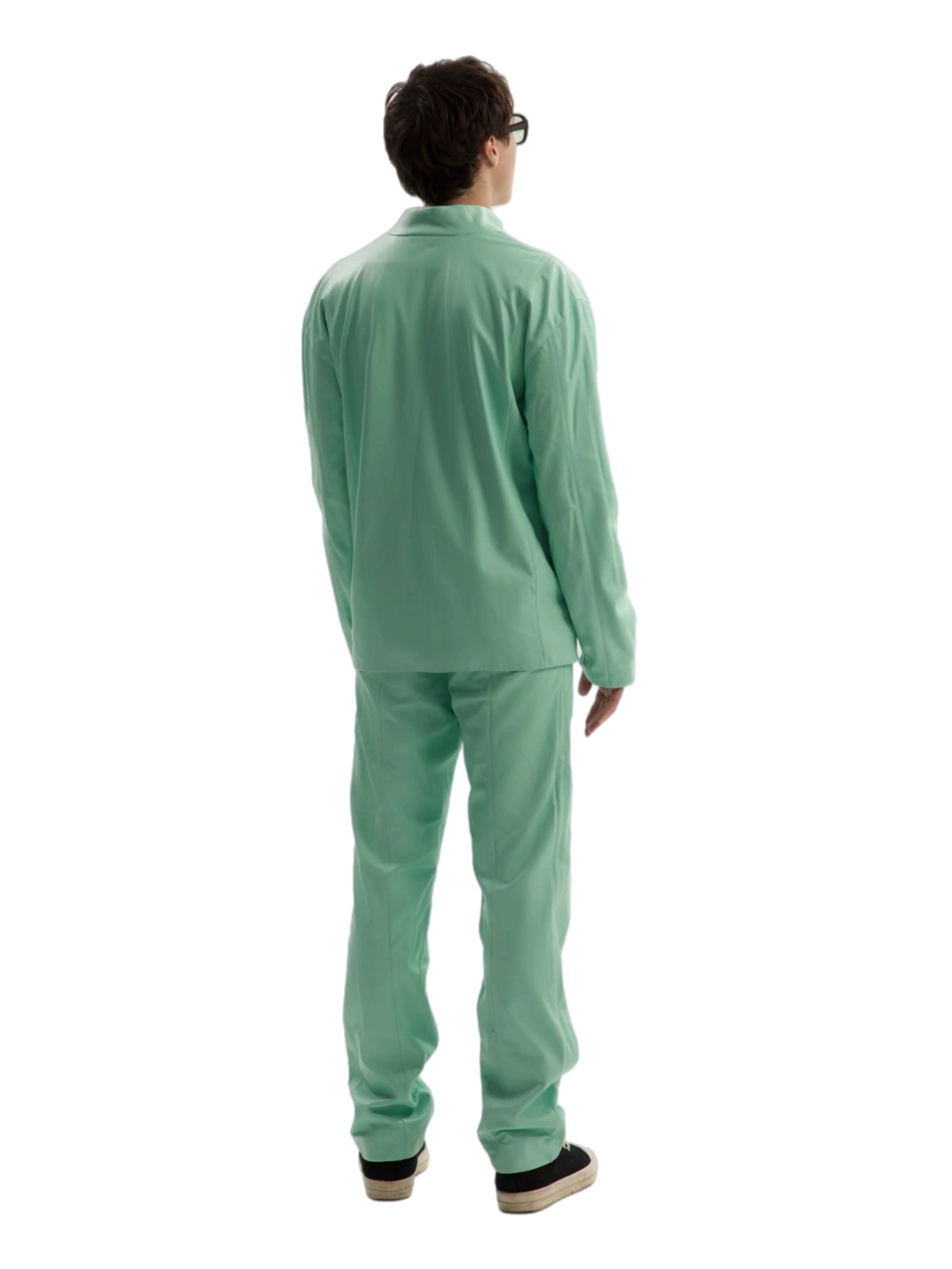 Mint Leather Zip Jacket & Pants