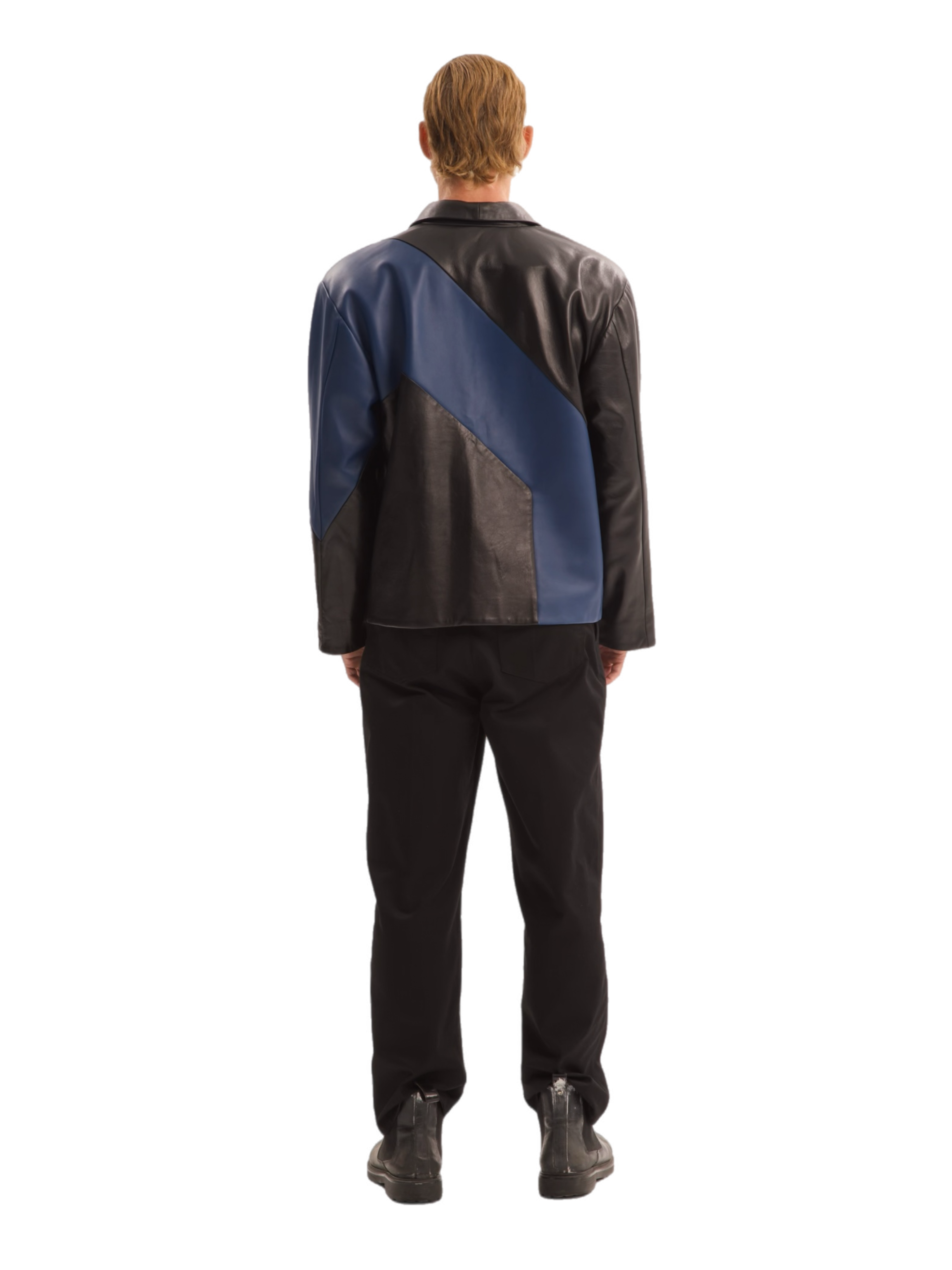 Two Colored Leather Jacket